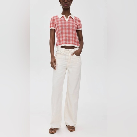 Madewell Denim - Madewell Low-Slung Baggy Jean Airy Denim 
NU020 ivory wide leg coastal classic